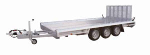 Remorque de la marque Hulco catégorie Terrax spéciale avec triple essieu pour engin slourds