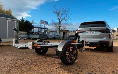 Remorque porte moto abaissable Lorries MT1