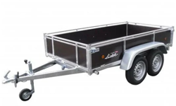 Remorque en bois de la marque Lider avec simple essieu