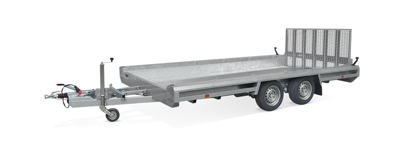 Remorque porte-engins Hulco Terrax-2 double essieu freinée – Remorques Franc Lyon