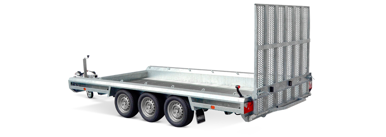 Remorque porte-engins Hulco Terrax-3 LK hayon relevé – Remorques Franc Lyon