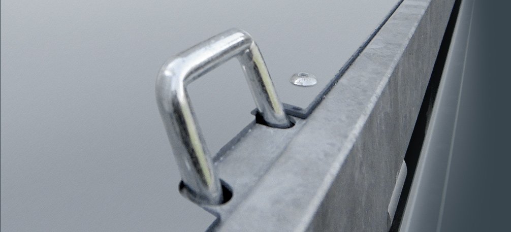 Anneaux d’arrimage sur le plancher – remorque benne Anssems KSX