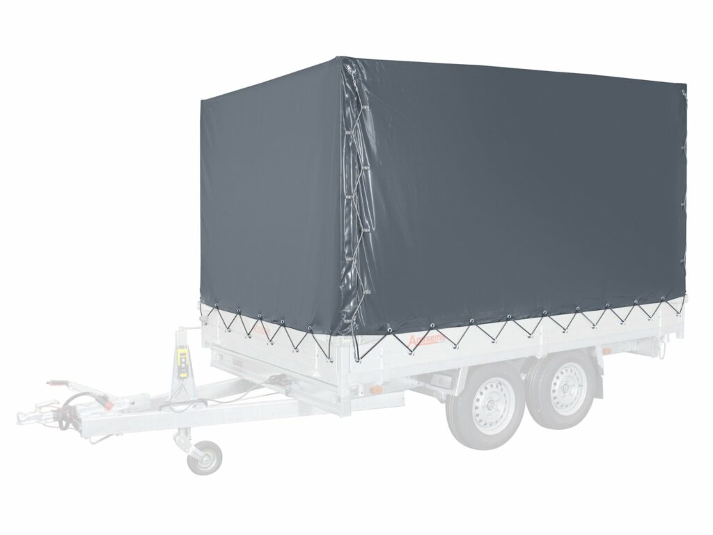 Bâche haute 150 cm avec arceaux – benne Anssems KSX / Hulco Benax