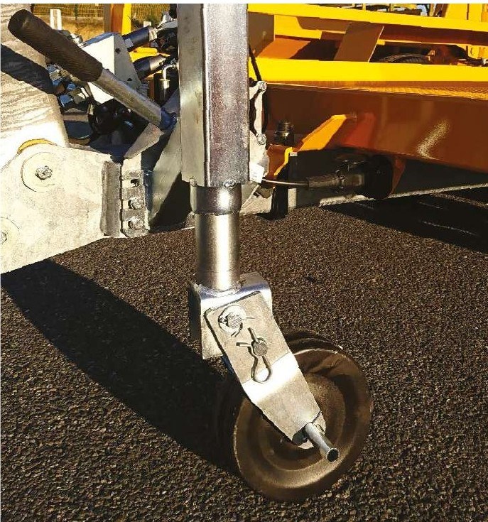 Roue jockey acier avec béquille de forte section