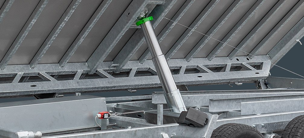 Vérin hydraulique 5 étages, 49° – remorque benne Hulco Benax