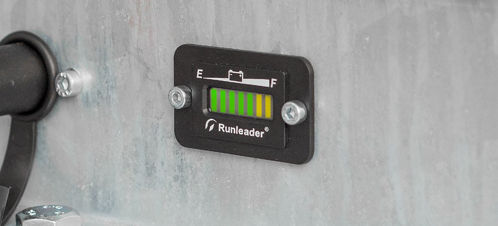 Batterie avec indicateur de charge – remorque benne Hulco Benax