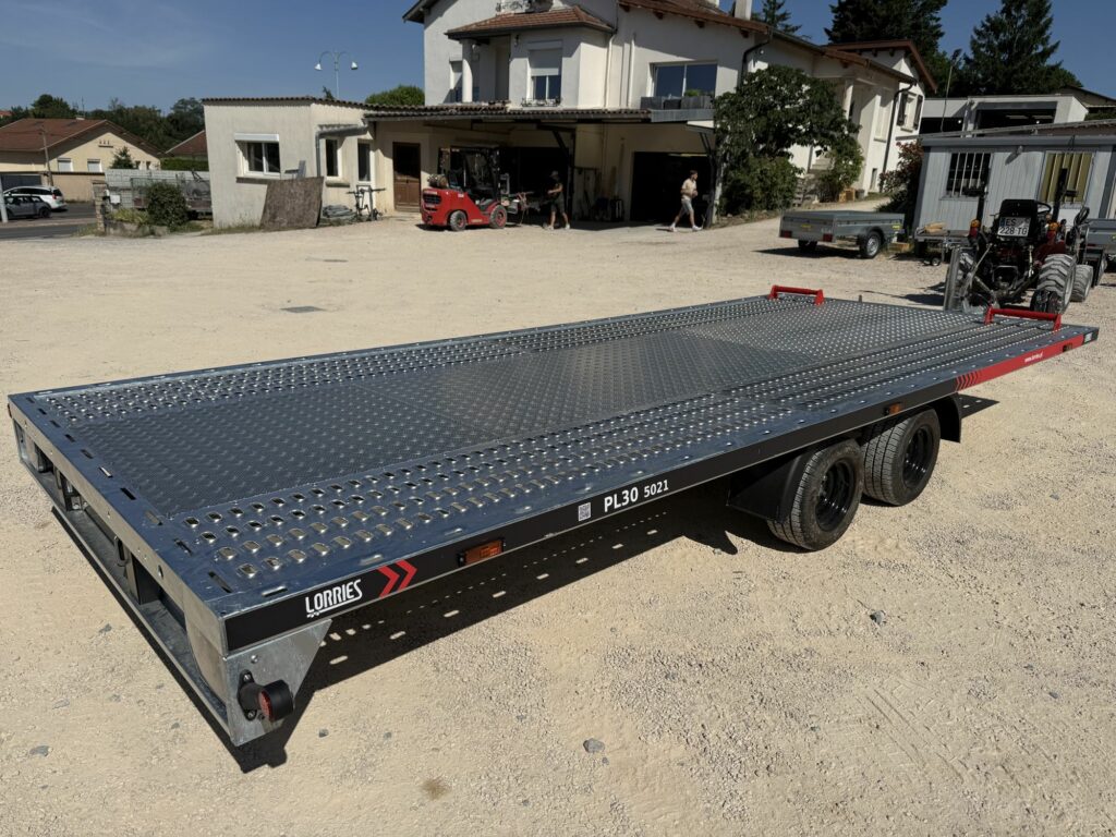 Timon galvanisé et roue jockey – porte-voiture Lorries