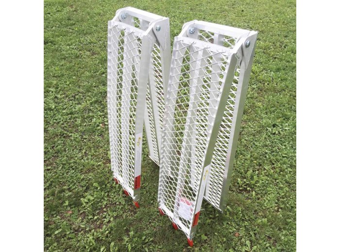 Rampes de chargement aluminium pliantes caillebotis 227 cm