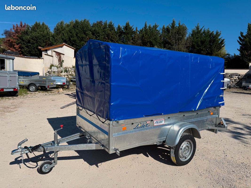 Remorque Lider Robust 40393 avec bâche haute bleue