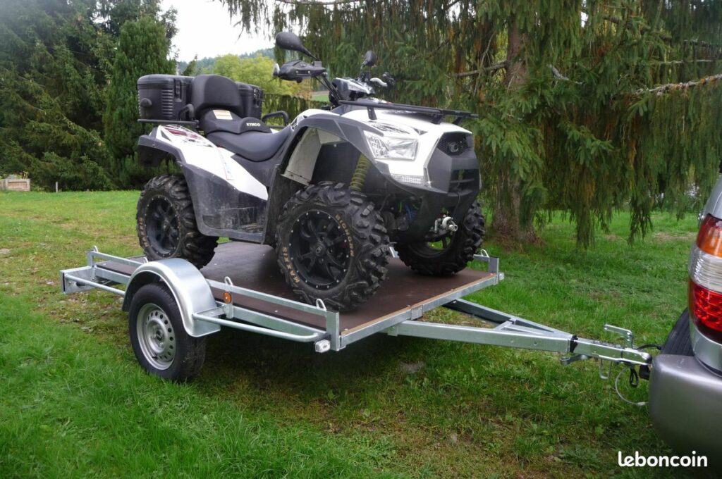 Mini plateau BW – quad chargé – Remorques Franc Lyon