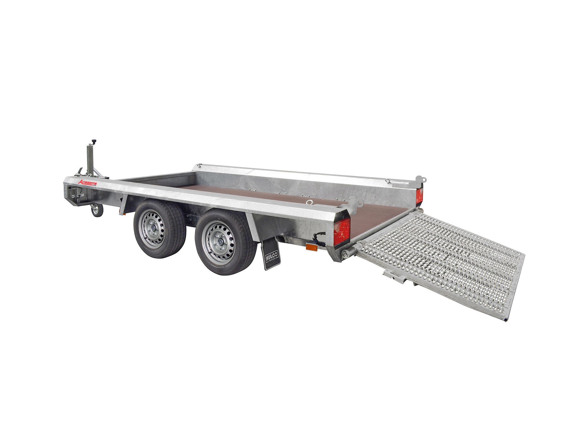 Hulco Terrax-2 Basic 2600 kg double essieu, hayon ouvert – Remorques Franc Lyon